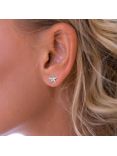 Nina B Sterling Silver Star Stud Earrings, Silver