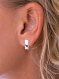 Nina B Rectangular Drop Earrings, Silver