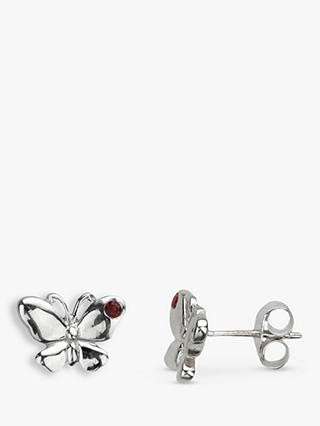 Nina B Sterling Silver Crystal Butterfly Stud Earrings