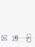 Nina B Small Claw Set Cubic Zirconia Stud Earrings, Silver