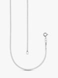 Nina B Unisex Sterling Silver Box Chain Necklace, Silver