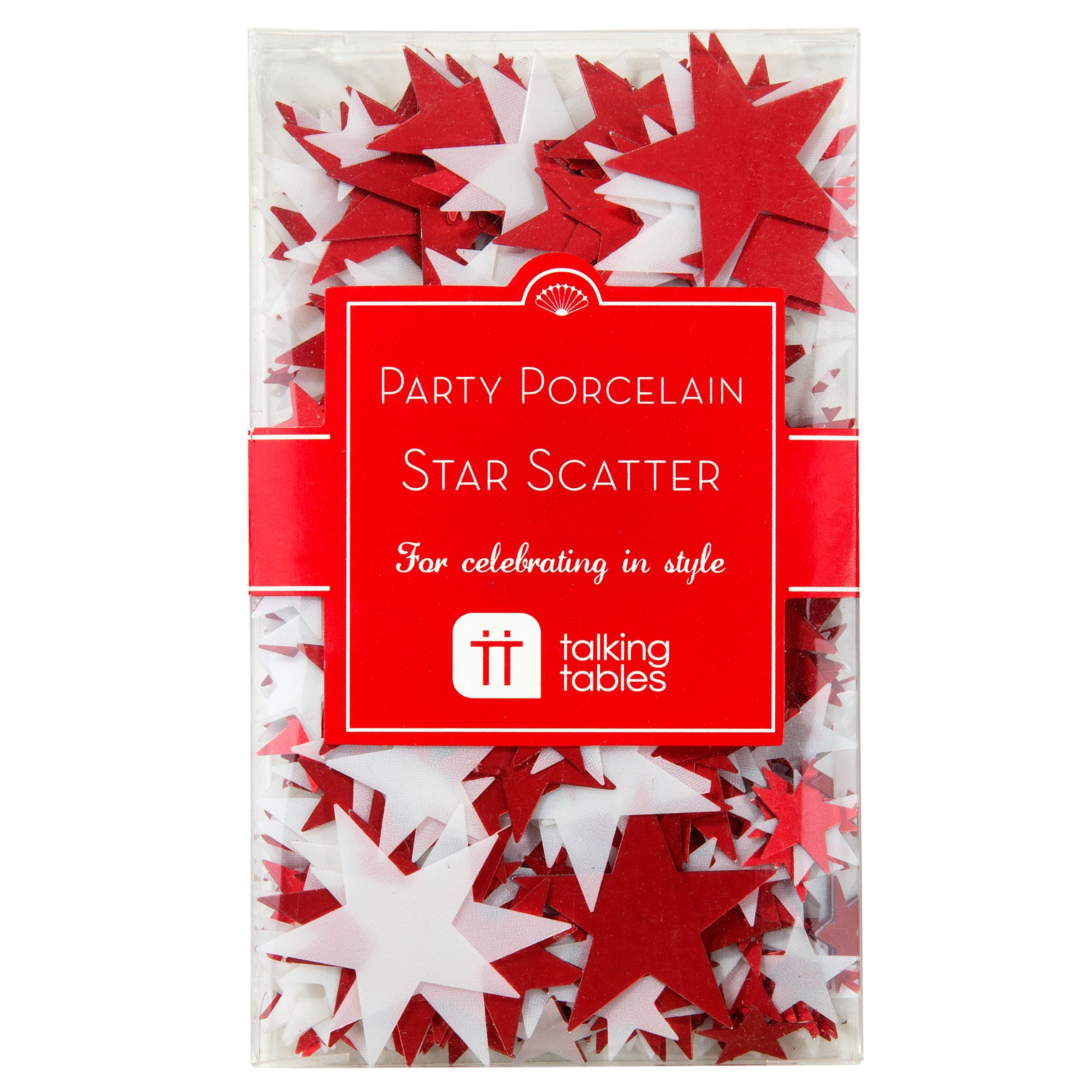 Talking Tables Star Scatter, Red And White