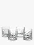 John Lewis Pavo Cut Crystal Glass Tumblers, 290ml, Assorted, Set of 4