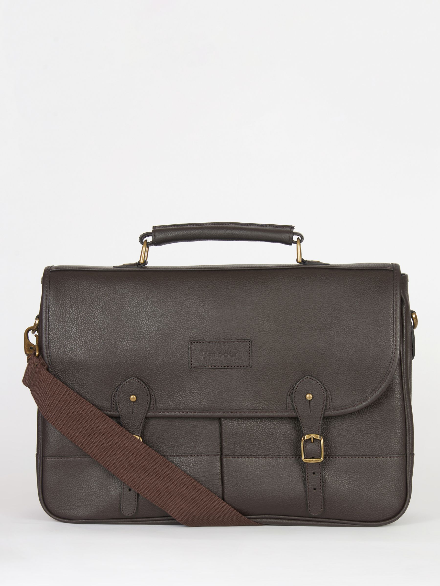barbour leather satchel