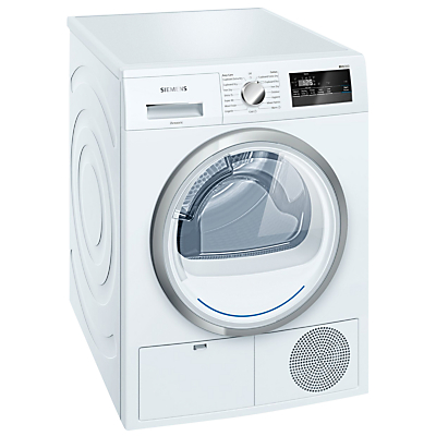 Siemens WT45N200GB Condenser Tumble Dryer, 8kg Load, B Energy Rating in White