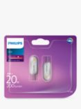 Philips 2W G4 LED Capsule Bulb, Pack of 2, Clear