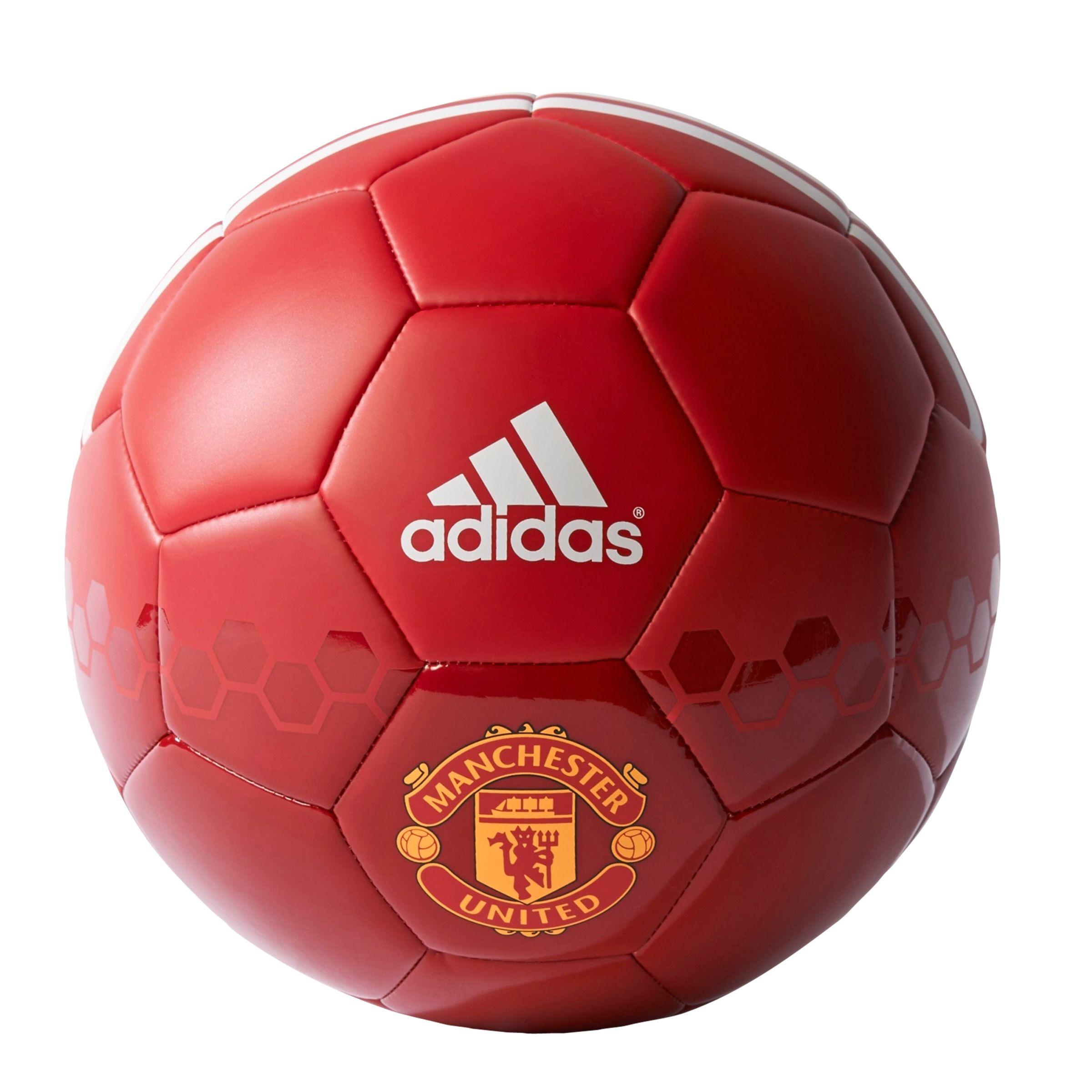 Adidas Manchester United F.C. Football, Size 5, Red