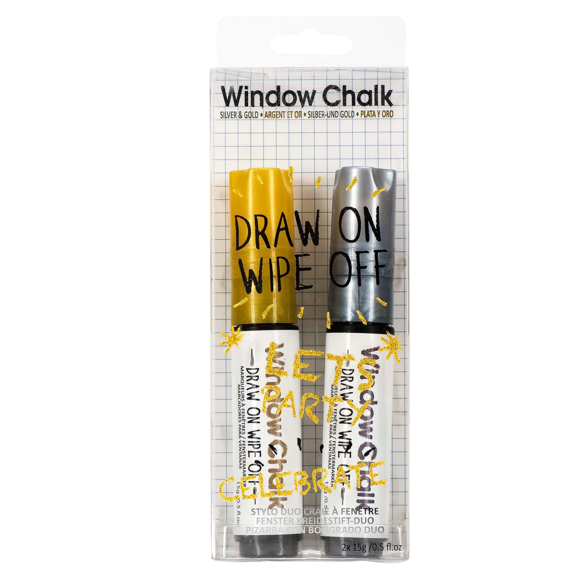 NPW Window Chalk Metallic Markers, Pack of 2