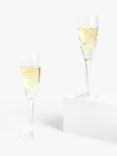 John Lewis Grosseto Cut Crystal Glass Champagne Flutes, 160ml, Set of 2, Clear