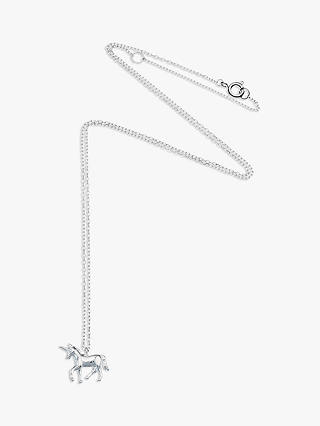 Estella Bartlett Unicorn Pendant Necklace, Silver