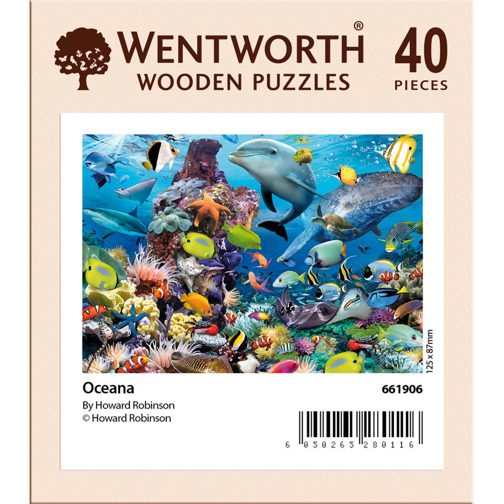 Wentworth Wooden Puzzles Oceana Mini Jigsaw Puzzle, 40 pcs