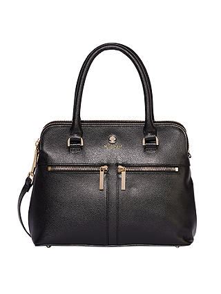 Modalu Pippa Small Leather Grab Bag, Black