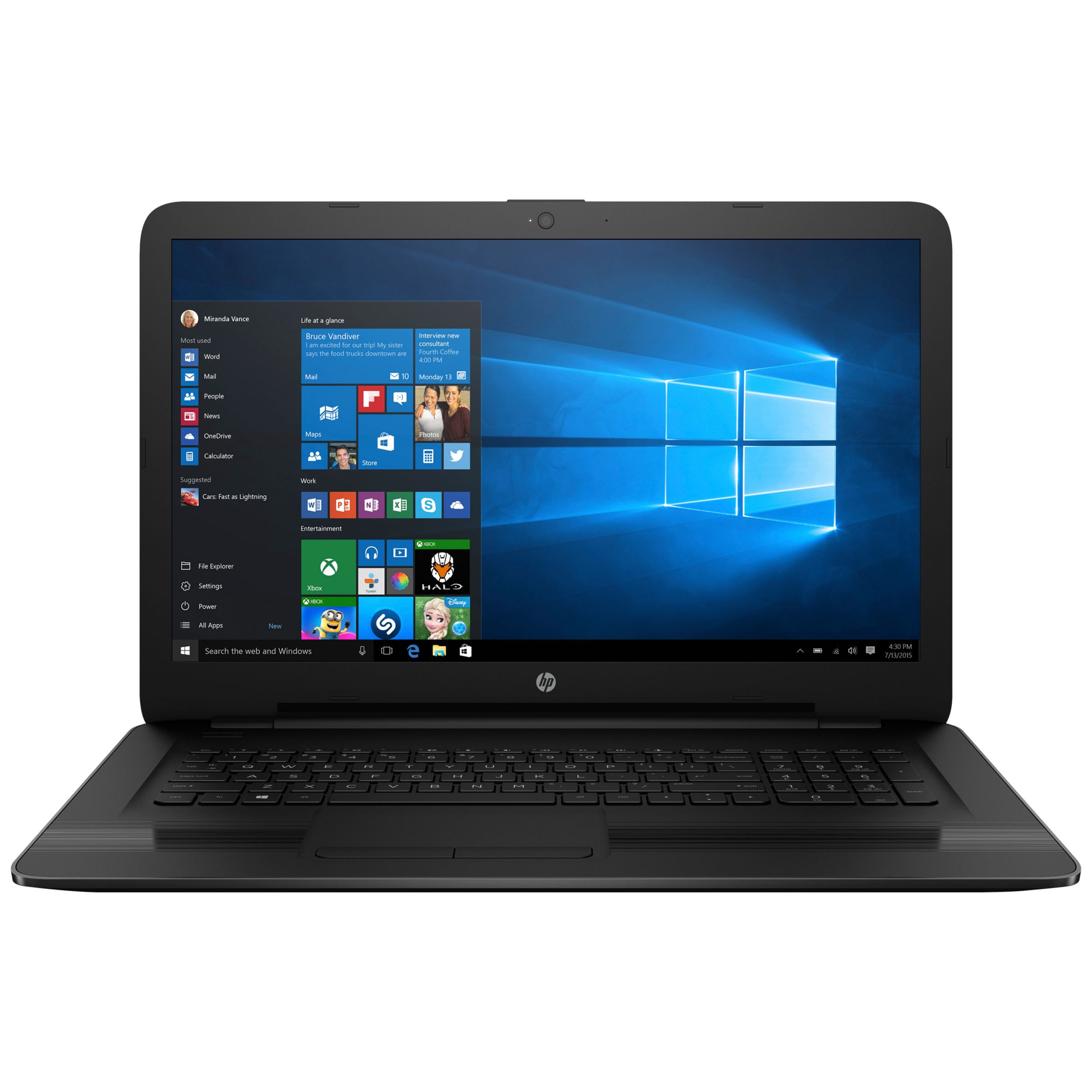 HP 17-x Laptop, Intel Core i3, 8GB RAM, 1TB, 17.3"
