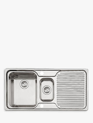 Blanco Classic 6S-IF 1.5 Inset Kitchen Sink with Left Hand Bowl, Stainless Steel