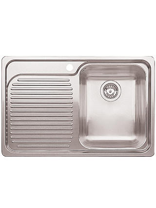 Blanco Classic 4S Single Inset Kitchen Sink with Right Hand Bowl, Stainless Steel