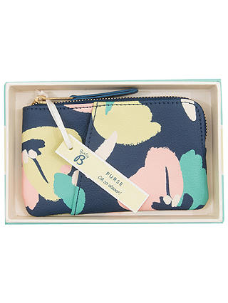 Busy B Floral Coin Purse, Navy