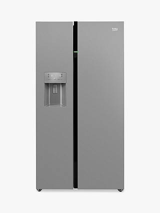 Beko ASGN542S American Style Fridge Freezer, A+ Energy Rating, 91cm Wide, Silver
