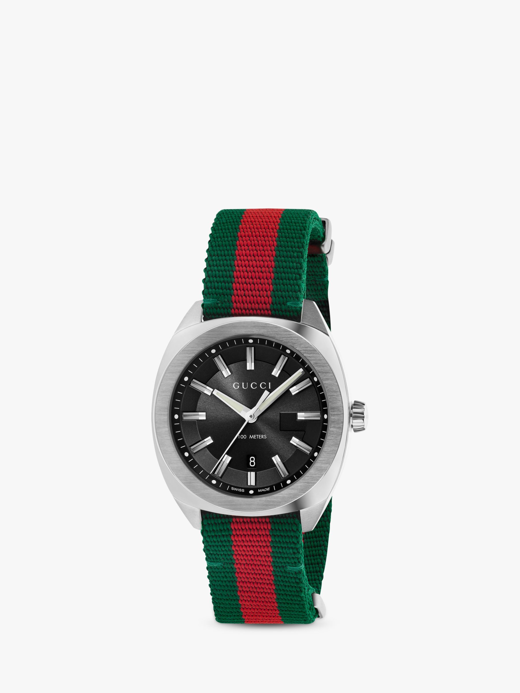 Gucci YA142305 Men's GG2570 Date Fabric Red/Green at John Lewis & Partners