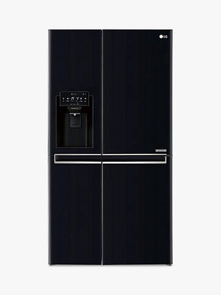 LG GSL761WBXV  American Style Fridge Freezer, A+ Energy Rating, 90cm Wide, Non-Plumbed Water and Ice Dispenser, Black