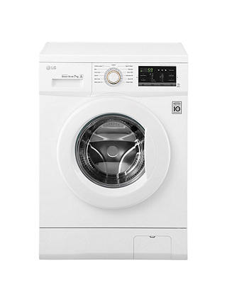 LG FH4G7QDN0 Freestanding Washing Machine, 7kg Load, A+++ Energy Rating, 1400rpm Spin, White