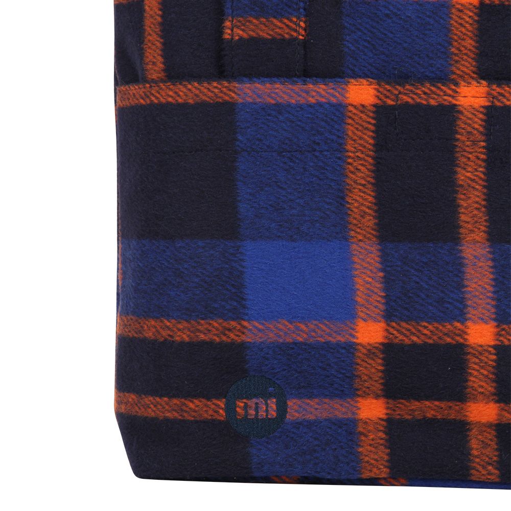 Buy Mi-Pac Picnic Check Tote Bag, Navy / Orange | John Lewis