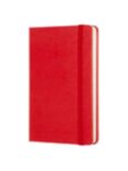 Moleskine Pocket Sized Hard Cover Ruled Notebook, Red