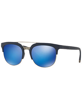Dolce & Gabbana DG6103 Round Framed Sunglasses, Matte Black/Blue