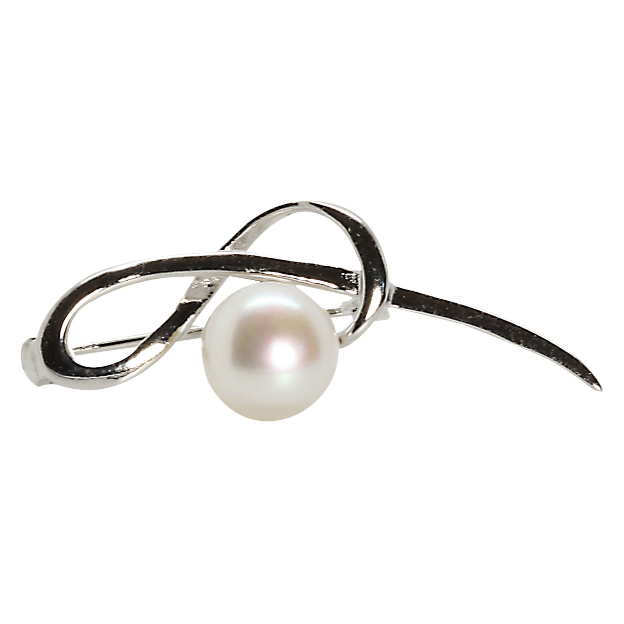 Lido Pearls Freshwater Pearl Brooch, Silver/White