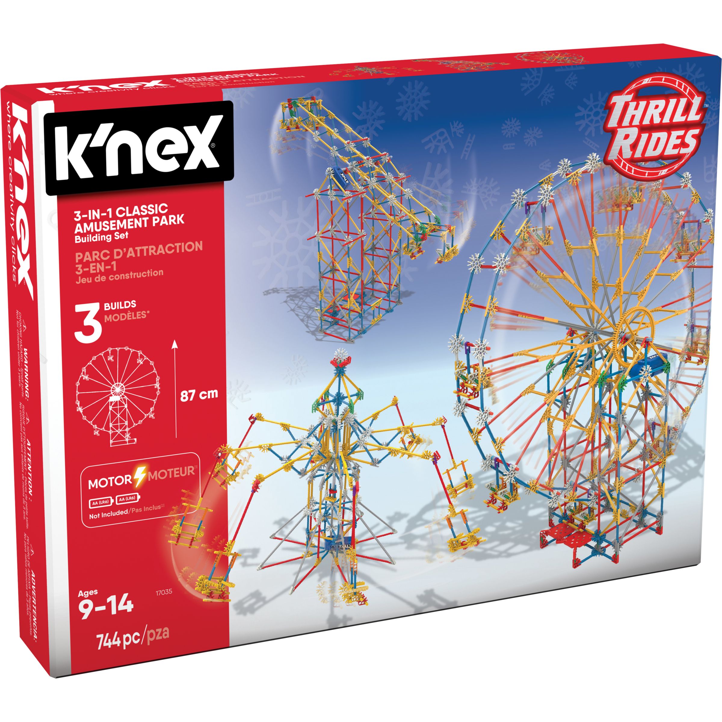 K'Nex Classic Amusement Park 3 In 1 Building Set