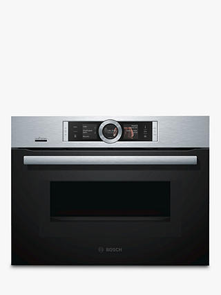 Bosch CNG6764S6B Built-In Multifunction Microwave Oven, Brushed Steel