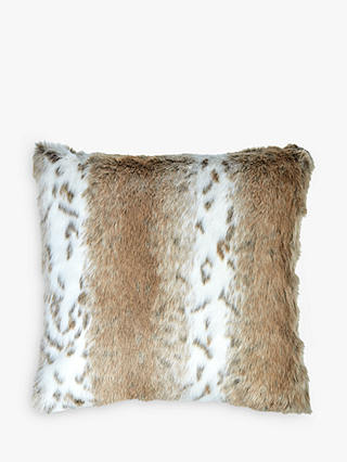 Helene For Denim Wardrobe Cream Spot Faux Fur Cushion