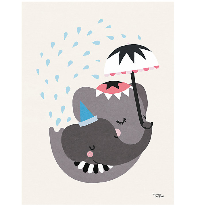 Buy Michelle Carlslund Illustration Elephant Love Poster, 30 x 40cm Online at johnlewis.com