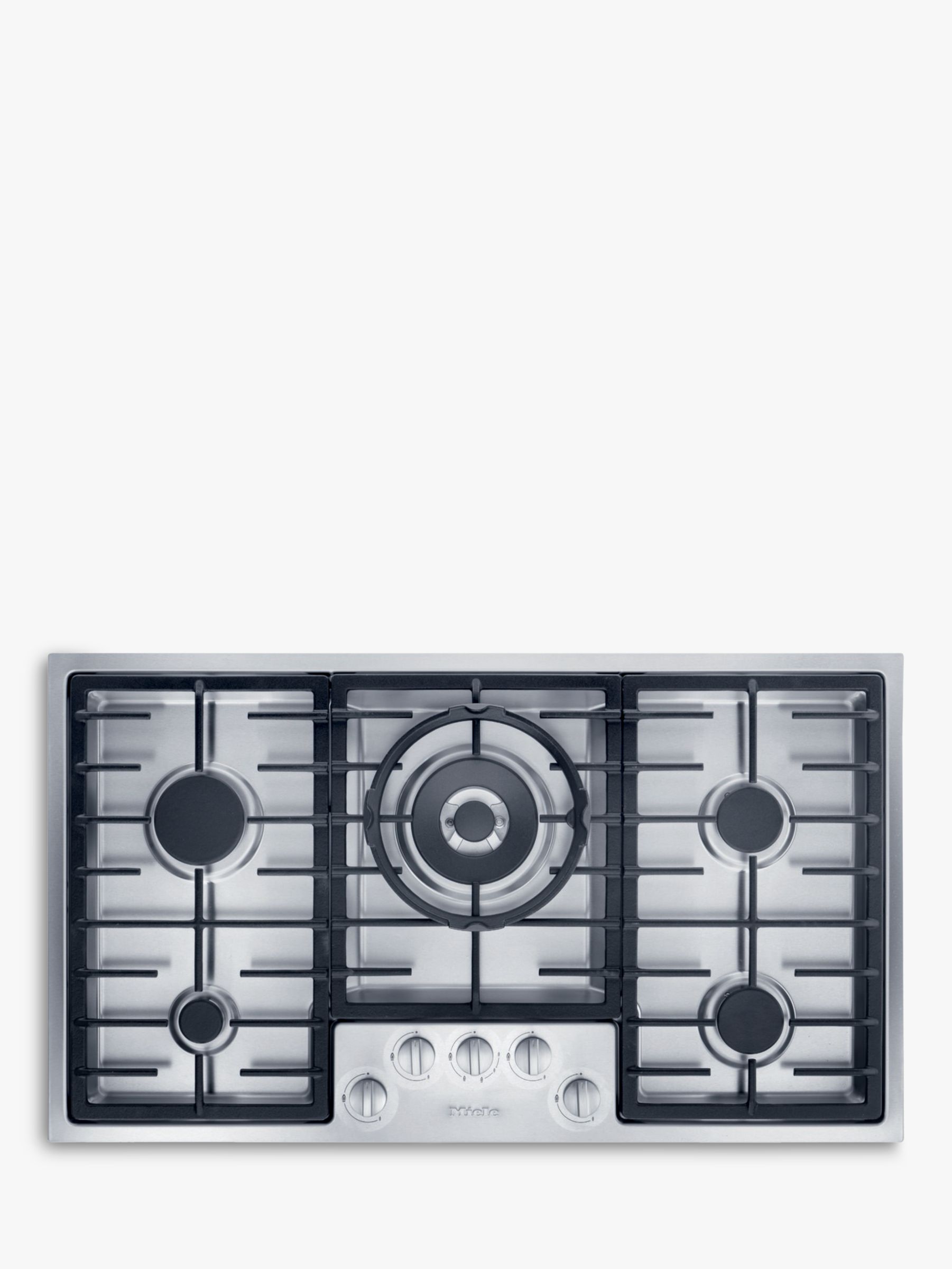 Miele KM2354 Integrated Gas Hob, Stainless Steel
