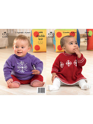 King Cole Comfort DK Baby Jumper Knitting Pattern, 3498