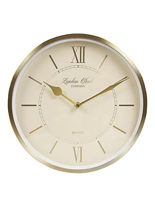 London Clock Company Heritage Wall Clock, Dia.25cm, Champagne Gold