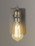 John Lewis Bistro Bulb Wall Light, Antique Brass