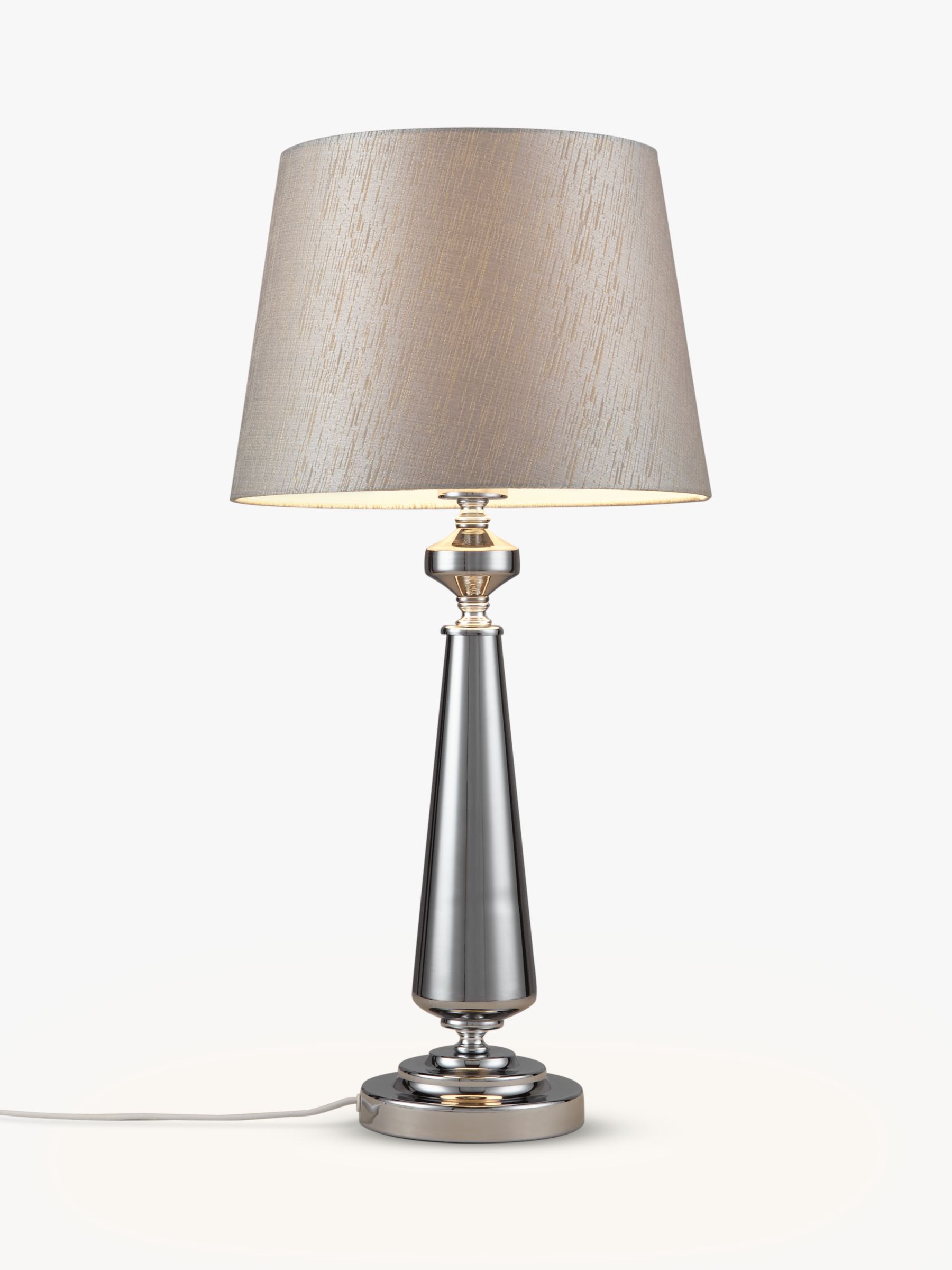 John Lewis & Partners Marissa Glass Sparkly Shade Table Lamp, Grey