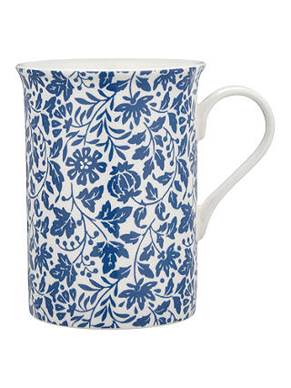 John Lewis & Partners Country Archive Floral Mug, Blue / White