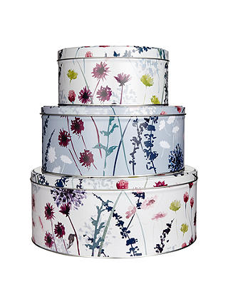 John Lewis Country Floral Cake Tins, Set of 3