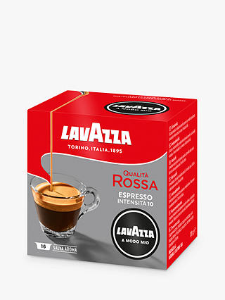 Lavazza A Modo Mio Qualita Rossa Espresso Capsules, Pack of 16