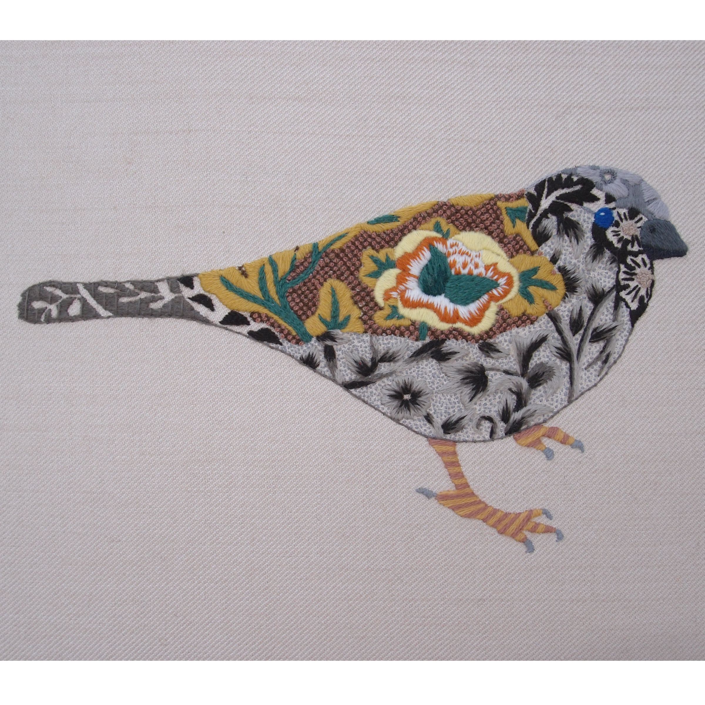 Nicola Jarvis Sparrow Crewel Work Embroidery Kit