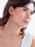 Melissa Odabash Medium Hoop Earrings, Silver