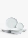 Design Project by John Lewis Porcelain Coupe Dinnerware Set, 12 Piece, White