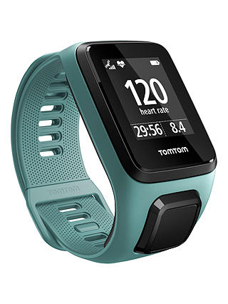 TomTom Spark 3 Cardio & Music GPS Fitness Activity Watch with Built-In Heart Rate Monitor, Aqua, Small