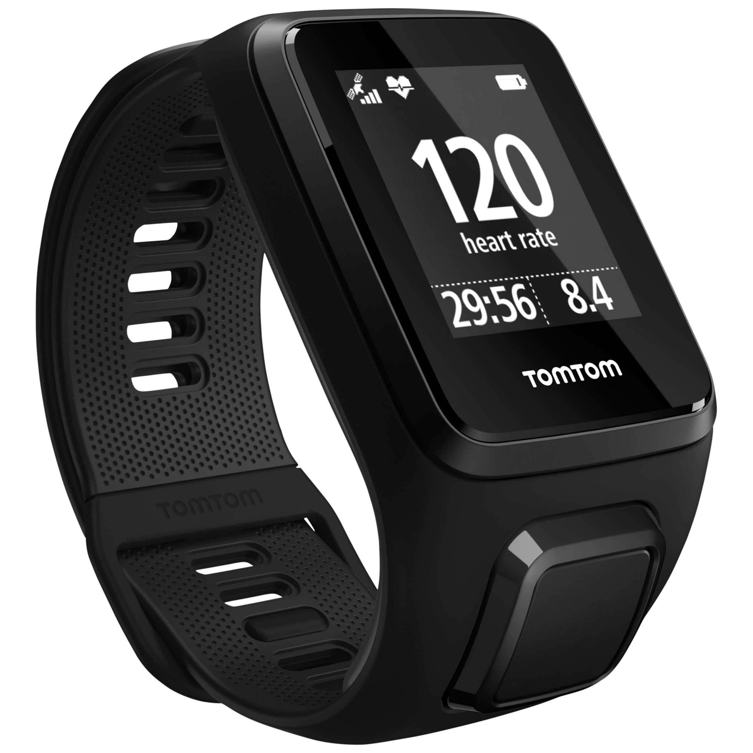 TomTom Spark 3 Cardio & Music GPS Fitness Activity Watch with Built-In Heart Rate Monitor, Black