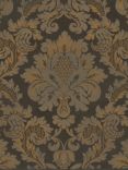 Cole & Son Mariinsky Stravinsky Paste the Wall Wallpaper, Charcoal / Bronze 108/4017