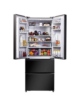 Hoover HMN7182 4-Door American Style Fridge Freezer, A+ Energy Rating, 70cm Wide