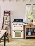 Smeg TR62 Double Dual Fuel Cooker, A Energy Rating, Cream