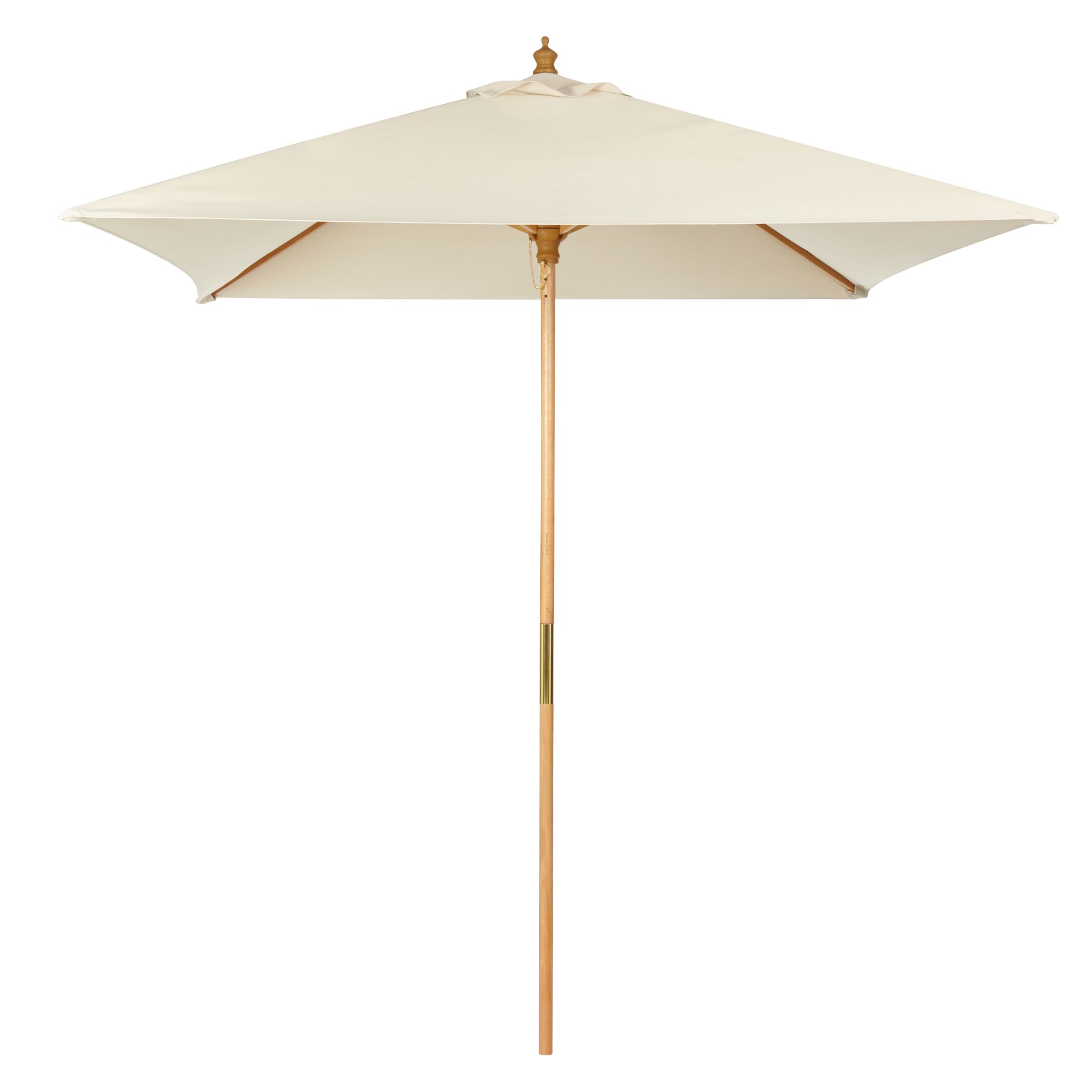 John Lewis 2m Wooden Parasol, FSC-Certified (Sycamore), Oyster