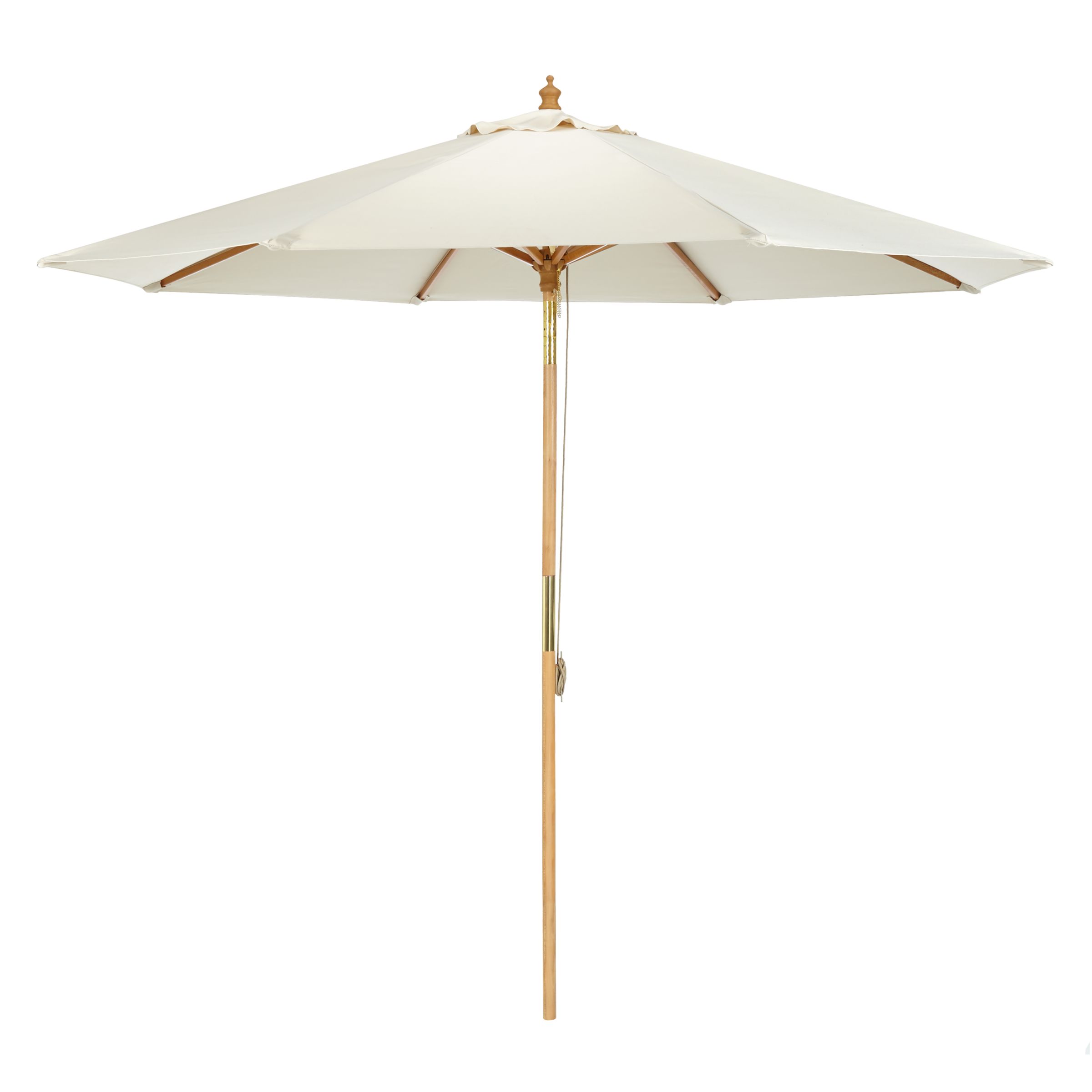 John Lewis 2.75m Wooden Parasol, FSC-Certified (Sycamore), Oyster